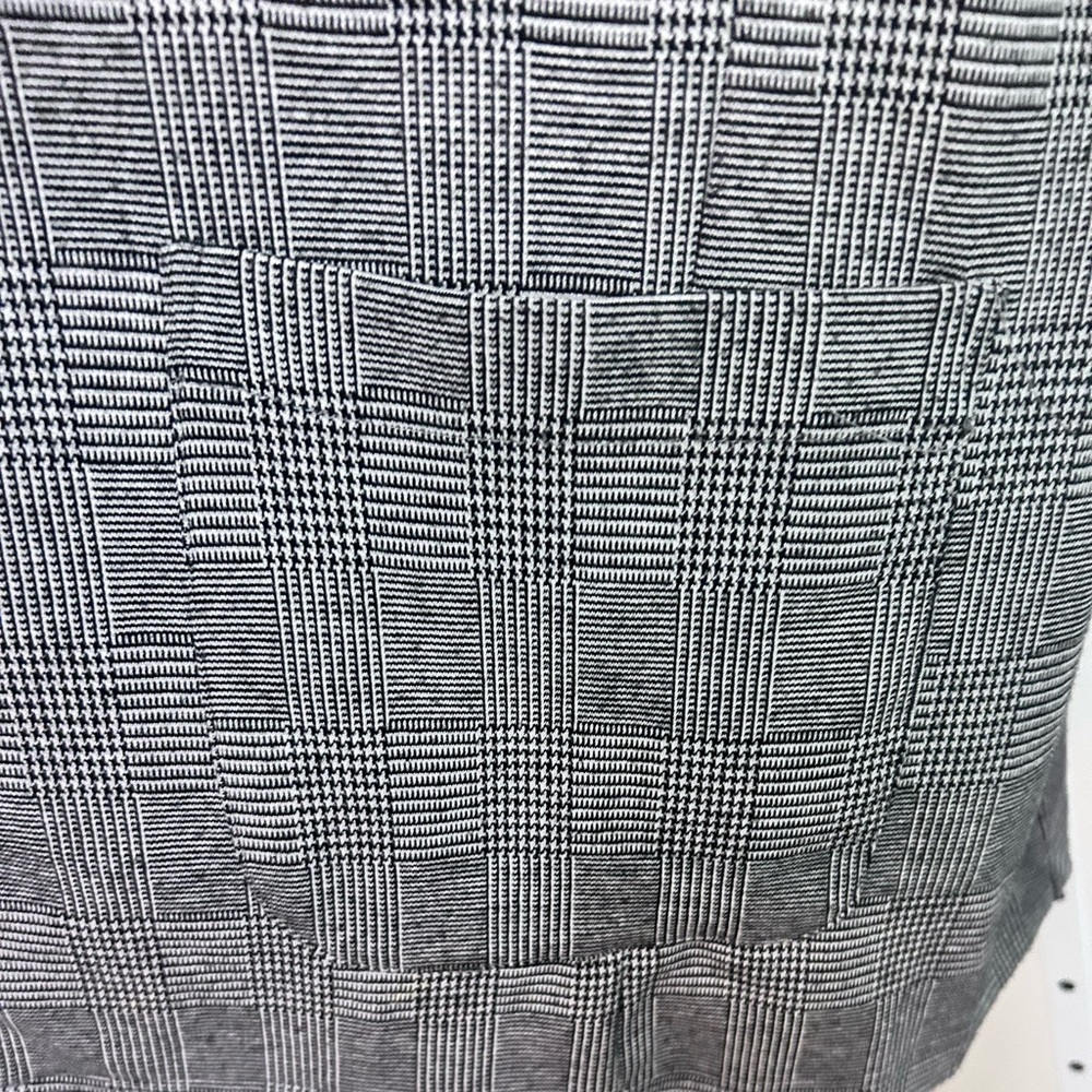 Mind Code Classic Gray Checkered Knit Blazer - image 5